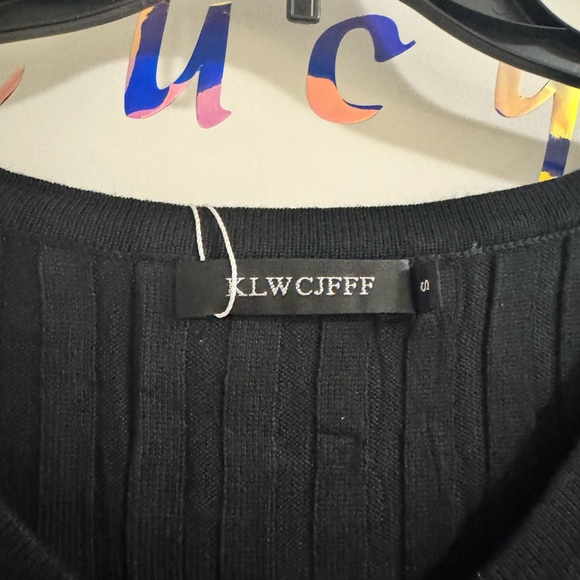 NWT Sm Black Sleeveless Ribbed top and bottom skirt (KLWCJFFF) - Picture 10 of 14